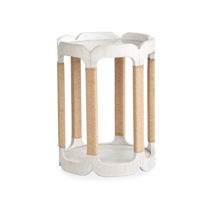 Magnussen Home Sunset Cove Moonlight Pearl Drum Table
