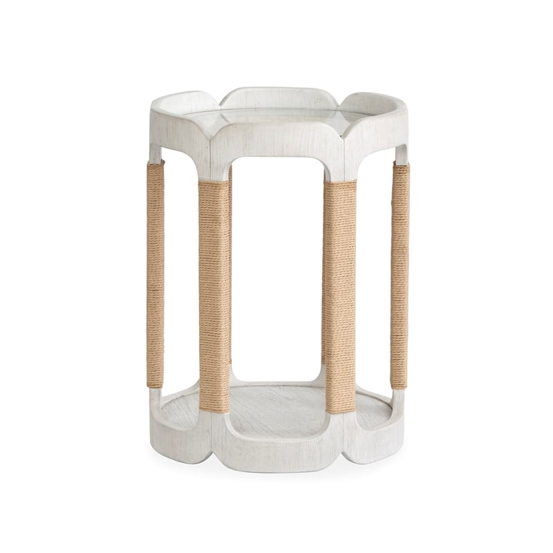 Magnussen Home Sunset Cove Moonlight Pearl Drum Table