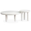 Magnussen Home Sunset Cove Moonlight Pearl Nesting Cocktail Table With Casters