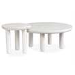 Magnussen Home Sunset Cove Moonlight Pearl Nesting Cocktail Table With Casters