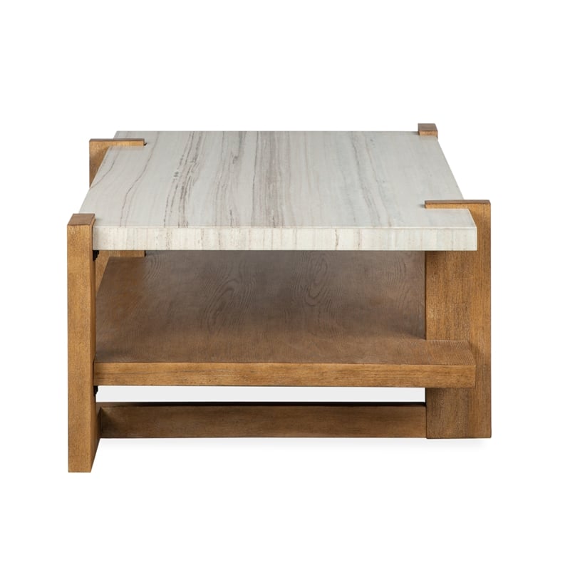 Magnussen Home Carrington Honey Wheat Rectangular Cocktail Table