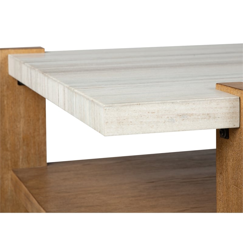 Magnussen Home Carrington Honey Wheat Rectangular Cocktail Table