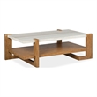 Magnussen Home Carrington Honey Wheat Rectangular Cocktail Table