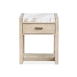 Magnussen Home Preston Gallery Buff And Antique Silver Rectangular End Table