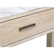 Magnussen Home Preston Gallery Buff And Antique Silver Rectangular End Table