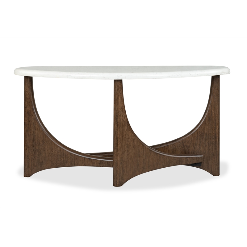 Magnussen Home Arwen Turkish Coffee Demilune Sofa Table