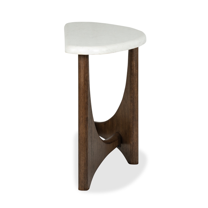 Magnussen Home Arwen Turkish Coffee Demilune Sofa Table