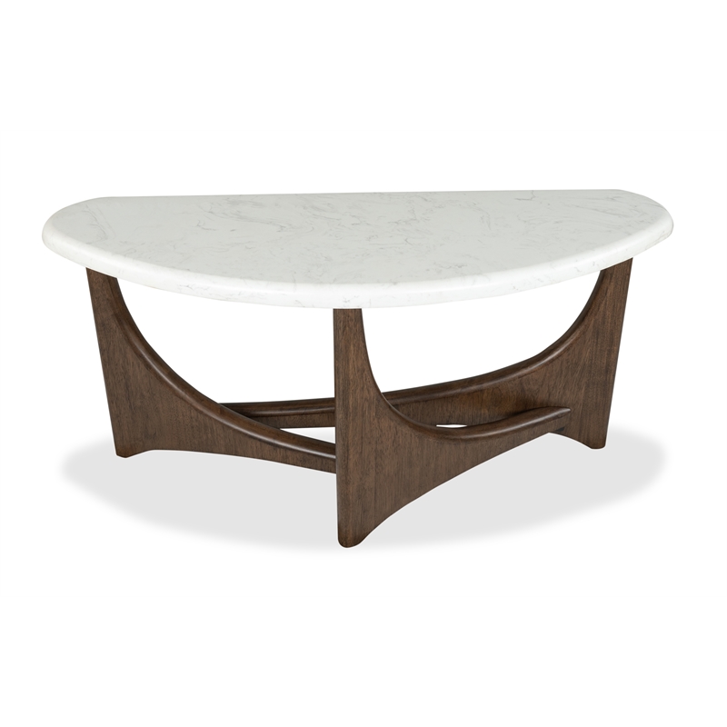 Magnussen Home Arwen Turkish Coffee Demilune Sofa Table