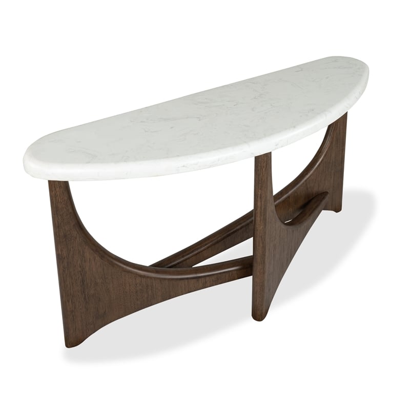 Magnussen Home Arwen Turkish Coffee Demilune Sofa Table