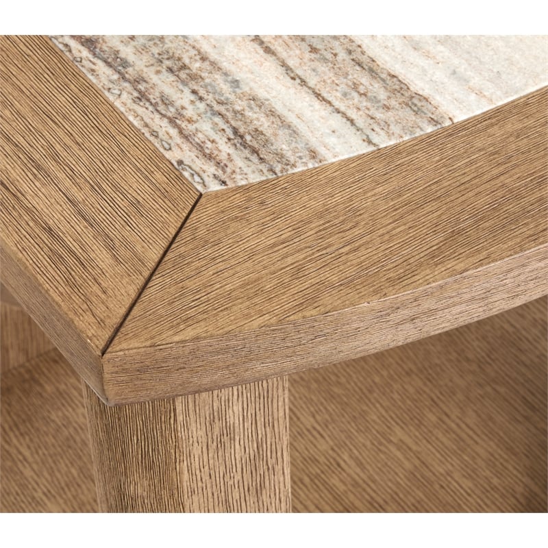 Magnussen Home Bradford Riverbed Beige Rectangular Cocktail Table