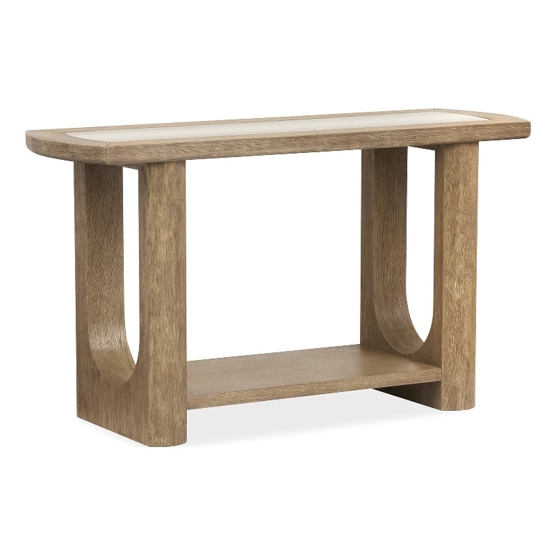 Magnussen Home Bradford Riverbed Beige Rectangular Sofa Table