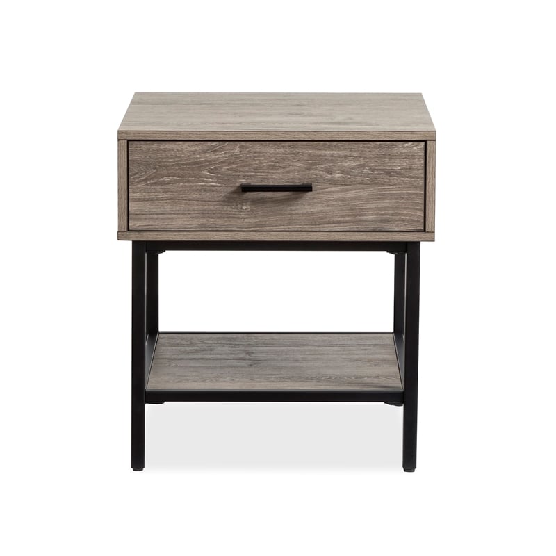 Magnussen Home Fenwick Whitetail Brown And Smoke Glass Rectangular End Table
