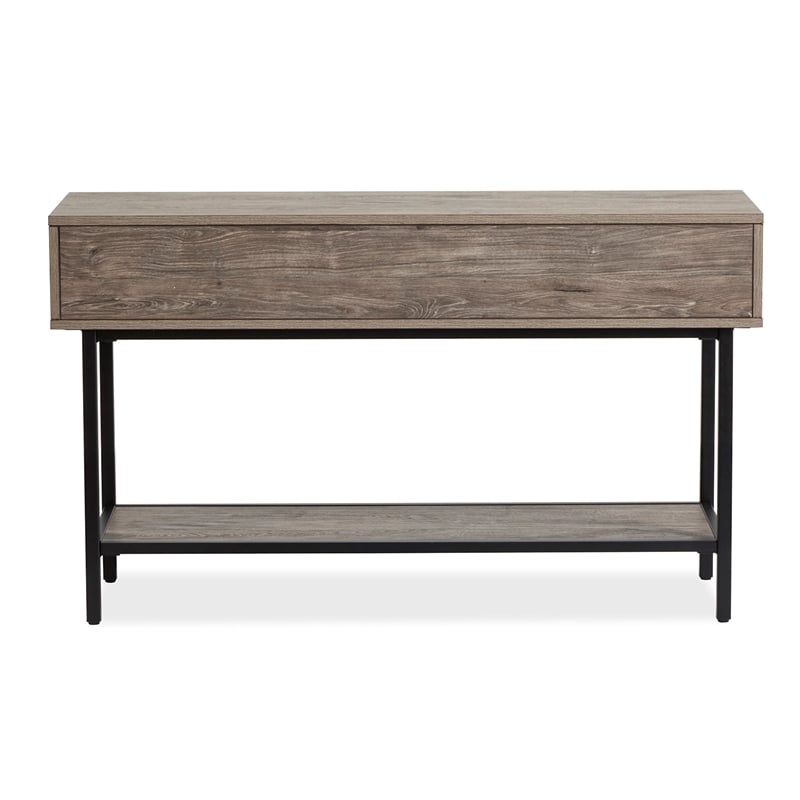 Magnussen Home Fenwick Whitetail Brown And Smoke Glass Rectangular Sofa Table