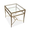 Magnussen Home Lorena Burnished Brass Rectangular End Table