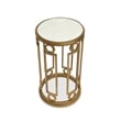 Magnussen Home Lorena Burnished Brass Round Accent Table