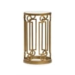 Magnussen Home Lorena Burnished Brass Round Accent Table