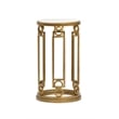 Magnussen Home Lorena Burnished Brass Round Accent Table