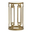 Magnussen Home Lorena Burnished Brass Round Accent Table