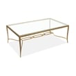 Magnussen Home Lorena Burnished Brass Rectangular Cocktail Table