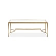 Magnussen Home Lorena Burnished Brass Rectangular Cocktail Table