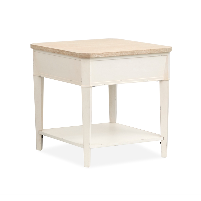 Salt Life Home Echo Isles Sea Pearl And Driftwood Rectangular End Table