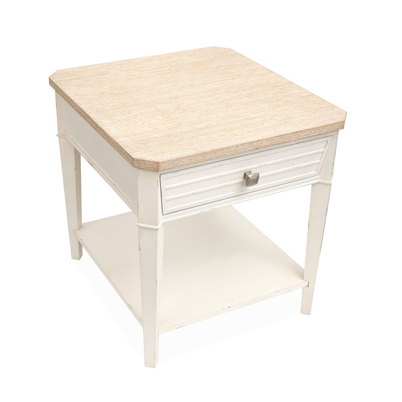 Salt Life Home Echo Isles Sea Pearl And Driftwood Rectangular End Table