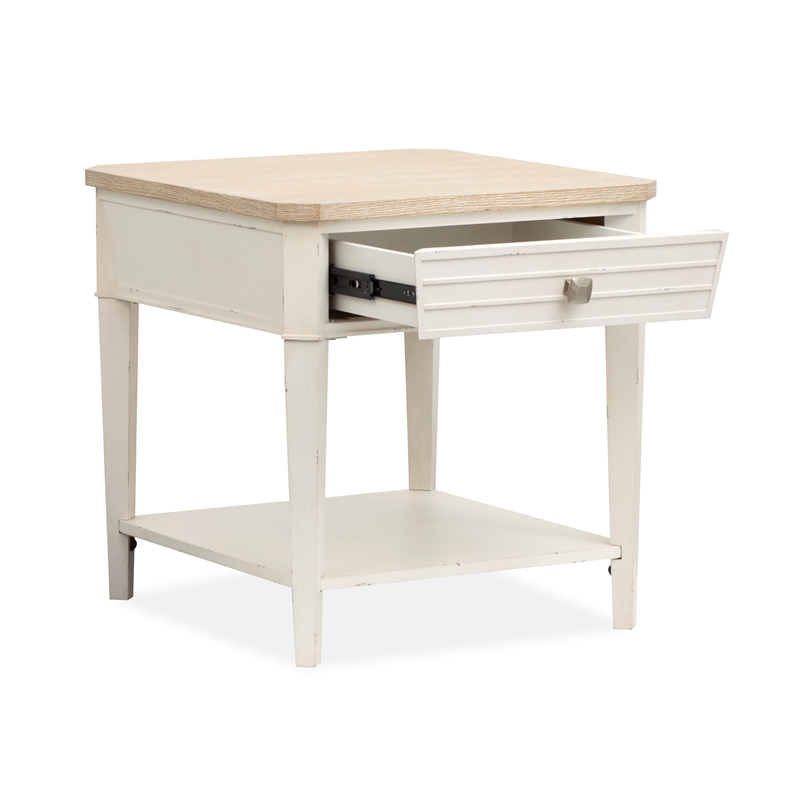 Salt Life Home Echo Isles Sea Pearl And Driftwood Rectangular End Table