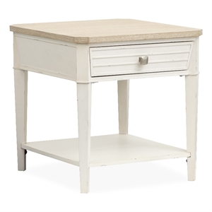 Salt Life Home Echo Isles Sea Pearl And Driftwood Rectangular End Table