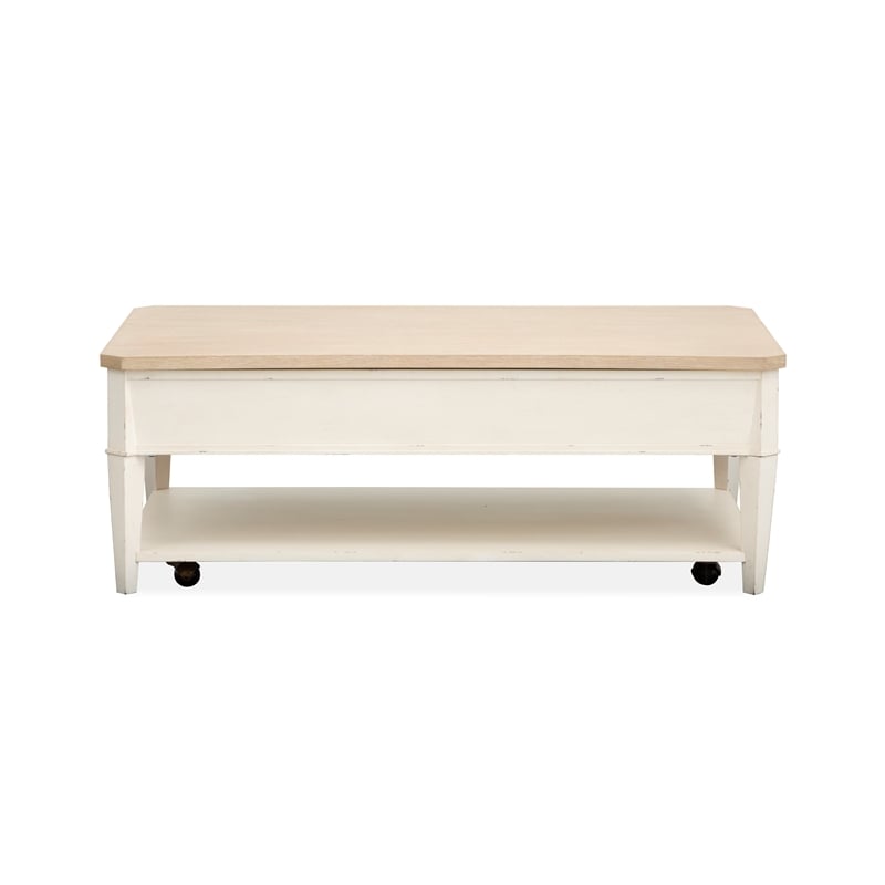 Salt Life Home Echo Isles Lift Top Storage Cocktail Table With Casters