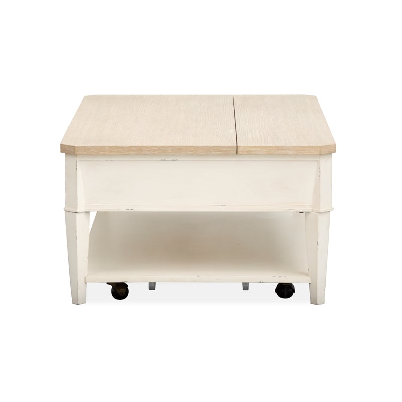Salt Life Home Echo Isles Lift Top Storage Cocktail Table With Casters