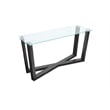 Magnussen Home Wexler Black Truffle And Clear Glass Rectangular Sofa Table