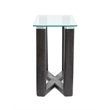 Magnussen Home Wexler Black Truffle And Clear Glass Rectangular Sofa Table