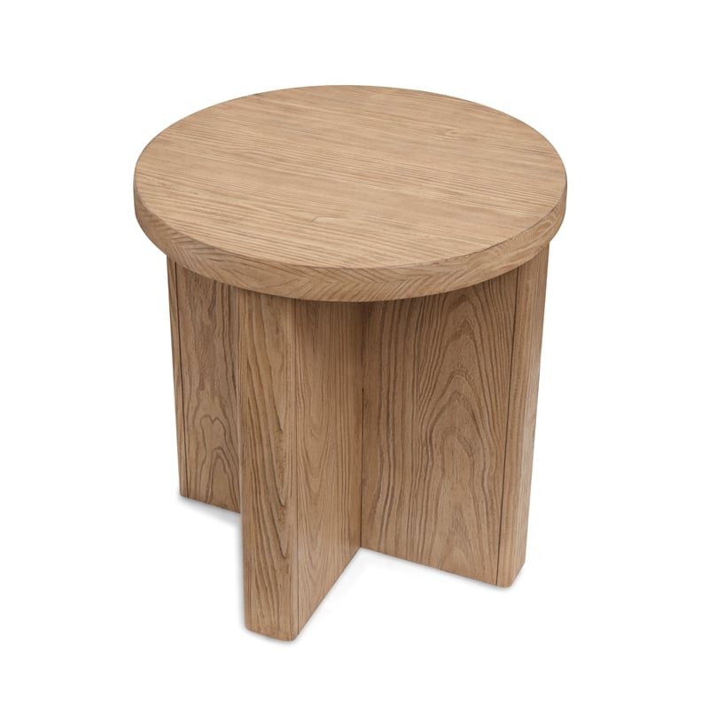 Magnussen Home Hayden Golden Oat Round End Table