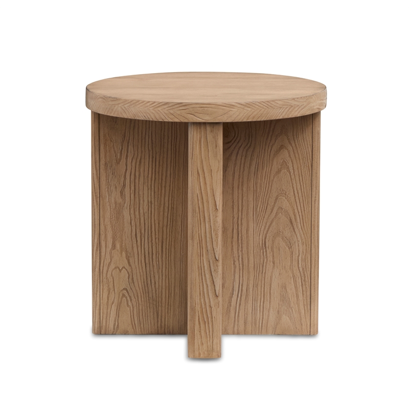 Magnussen Home Hayden Golden Oat Round End Table