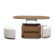 Magnussen Home Hayden Lift Top Cocktail Table With Casters & 2 Uph.Stools