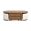 Magnussen Home Hayden Lift Top Cocktail Table With Casters & 2 Uph.Stools