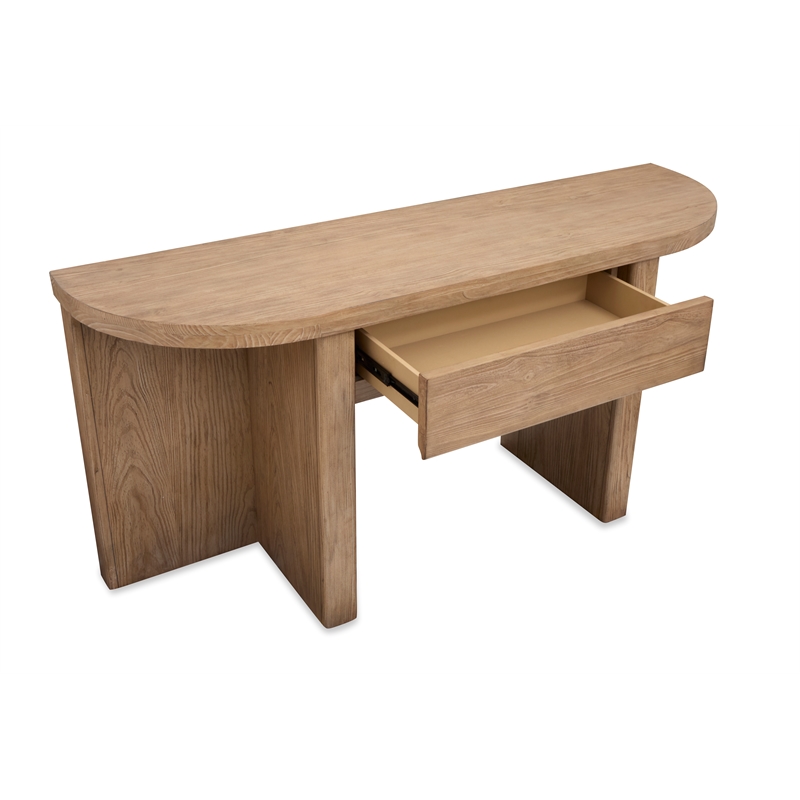 Magnussen Home Hayden Golden Oat Demilune Sofa Table