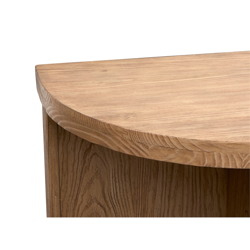 Magnussen Home Hayden Golden Oat Demilune Sofa Table