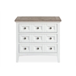 Magnussen Home Heron Cove Chalk White And Dovetail Grey 2 Tone Drawer Nightstand