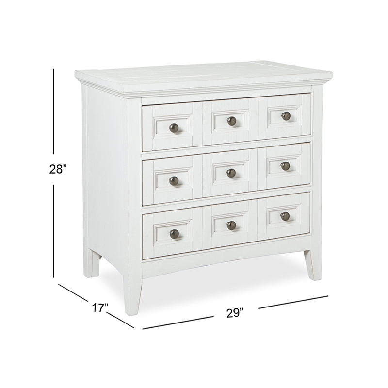 Magnussen Home Heron Cove Chalk White And Dovetail Grey 2 Tone Drawer Nightstand