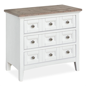 Magnussen Home Heron Cove Chalk White And Dovetail Grey 2 Tone Drawer Nightstand