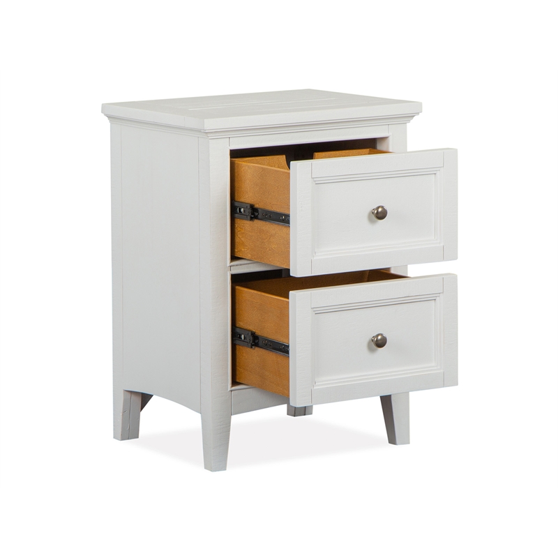 Magnussen Home Heron Cove Chalk White And Dovetail Grey Small Drawer Nightstand
