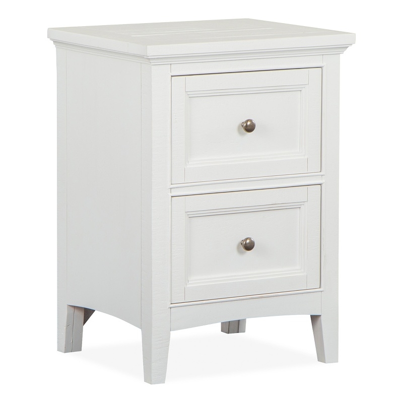 Magnussen Home Heron Cove Chalk White And Dovetail Grey Small Drawer Nightstand