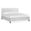 Magnussen Home Lindon Queen White Upholstered Island Bed