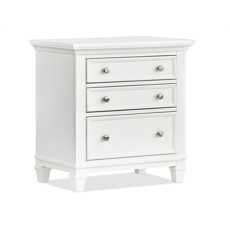 Magnussen Home Charleston White Dove White Drawer Nightstand