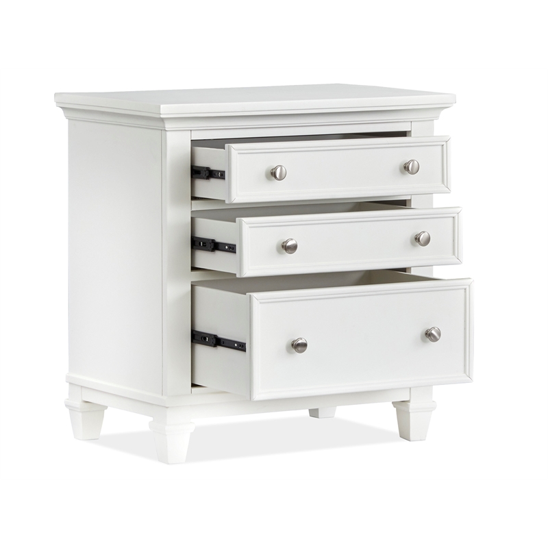 Magnussen Home Charleston White Dove White Drawer Nightstand