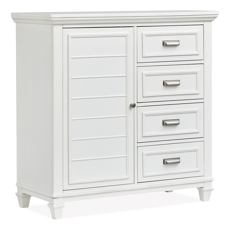 Magnussen Home Charleston White Dove White 1-Door Bedroom Chest