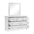 Magnussen Home Charleston White Dove White Drawer Dresser With Landscape Mirror