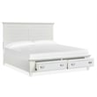 Magnussen Home Charleston White Dove Queen White Panel Storage Bed