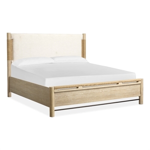 Salt Life Home Sunset Cove Sanibel Brown Queen Panel Upholstered Bed